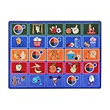 Joy Carpets Kid Essentials Early Childhood Healthy Choices Rug Multicolored 7'8 x 10'9 [並行輸入品]