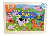 Fun Wooden Puzzle FARM Animals Design - Suitable From 12 Months by KATIES PLAYPEN? / BABY BEST BUYS