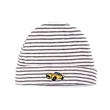 冬のかわいいベビーコットンニット帽子、赤ちゃん男の子と女の子（6?12ヶ月）、ブラウンストライプ