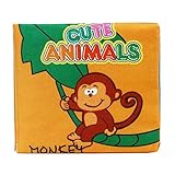 Tovadoo 布絵本 お出かけ絵本 動物絵本 コンパクト 布のおもちゃ 知育玩具 3ヶ月-3歳 知育玩具 プレゼント