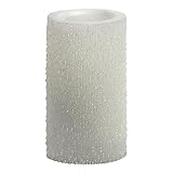 Candle Impressions CAT61306WH00 6-Inch Iridescent Icicles Flameless Candle, Unscented, White [並行輸入品]