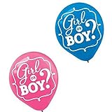 ベビーシャワー' GirlまたはBoy ' Latex Balloons ( 15ct )