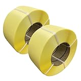 PPバンド 幅12mm 長さ3000m 2巻 黄 自動梱包機用 半自動機 手締め 荷造り 発送 梱包 【PP12黄】