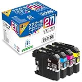 LC211-4PK 4色パック対応ジットリサイクルインクカートリッジ ブラザー 日本製 JIT-B2114P LC211-4PK 4色パック対応ジットリサイクルインクカートリッジ ブラザー 日本製 JIT-B2114P