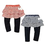 (ネイビー/90cm)ベビー服 女の子 スカッツ スカート スパッツ ボトム 綿100％ ミニ裏毛 リボン 星柄 ストライプ ウエストゴム 女児 ベビー