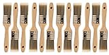 1.5 "フラットペイントブラシMedium Stiff。GREAT for Professional画家とHomeowners。壁ペイントブラシ、デッキ、フェンス、トリム、内部&外部。 12 EA 