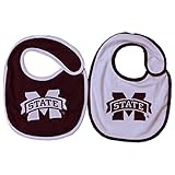 ミシシッピ州ブルドッグNCAA Baby Bibs 2パック