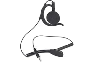 TWAYRDIO ケンウッド対応 インカム イヤホン 2.5mm 耳かけ式 オープンエアー型 片耳 カールコード アイコム/ヤエス/アルインコ用のタイピン式イヤホンマイクに適合 SP-28 EME-27 EME-46A 互換品