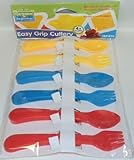 Sesame Street Beginnings – 3のセット簡単グリップUntensils – ベビースプーン&フォークカトラリーコンボパック – 特別設計の赤ちゃんの小さな手をGrasp – 4