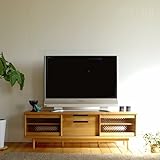 レントリビングボード「スライドガラス扉」【アルダー材】　［TV台 TVボード テレビ台 テレビボード スライドドア］