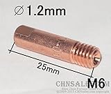CHNsalescom 10 PCS MB-15AK MIG / MAG溶接トーチ接触先端1.2X25