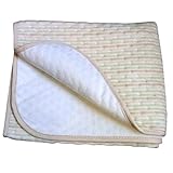 (Rarihima) おむつ替えシート オムツ変えマット 防水 おねしょシーツ オーガニック コットン 五彩の縞 (大:100×60cm)