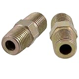 uxcell 1/4 "PTオスーオススレッド　リデューサーパイプ　アダプタ　2個　フィッティング　継手