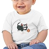 面白い クロネコ 毛糸子供服 ベビーTシャツ 半袖 男の子 女の子 クルーネック カジュアル