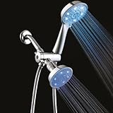 Ana Bath lss3010ccp 4インチ3機能3色LEDハンドヘルドシャワーとLEDシャワーヘッドコンボ、システム、クロムメッキ仕上げ