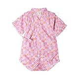 【海外直送品】(ポルトプエルト) Porto Puerto 和風 半袖 甚平 男の子 女の子 ベビー 赤ちゃん 73㎝ 桃色(A) 桃色(B) 白色(B) 紺色(B) 浴衣 半ズボン (ピンクA)