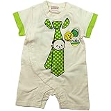 《初夏盛夏対応》 GARACH(ギャラッチ) 天竺ネクタイパンダカバーオール 70cm /Gn NO.AH-1624302