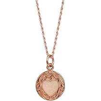Amazon | [Rose Glitter] ネックレス ハート ピンク オパール