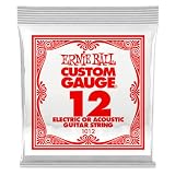 【正規品】 ERNIE BALL 1012 ギター弦 バラ弦 (.012) PLAIN STEEL STRING SINGLE プレーン・スティール・ストリング