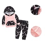 パーカ+ロングパンツ2点セット Supplylink　花柄　帽子付き ロングスリーブ　長袖 綿　女の子　ガールズ　ベビー 秋　冬　可愛い　ファッション 七五三【対象月齢:12-18M頃】
