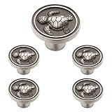Franklin Brass PBF656-BSP-C1 35mm Turtle Kitchen Cabinet Hardware Knob, Brushed Satin Pewter, (5 Pac