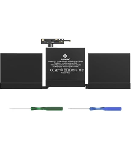 Apple - バッテリー新品・MacBook Pro 13インチ 2017 Amazon.com: A1708 A1713 Laptop Battery Replacement for