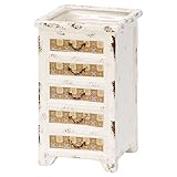 不二貿易 陶製 キャビネット 風 ポット イエロー 高さ24cm 33940