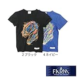 【SiShuNon/FARM】ファーム 落書き ダイノ 半袖Tシャツ 140 4 ネイビー