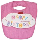 Happy Birthday Bib (pink), Frenchie Mini Couture by Frenchie Mini Couture