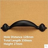 Dagly（TM）長さ150ミリメートル穴C：C：128ミリメートル亜鉛合金は現代のハンドルキッチン家具を扱うハンドル寝室の引き出しは黒色を引っ張ります