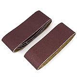 uxcell 研磨ベルト サンドペーパー アブレシブ ダークブラウン 40グリット 5個