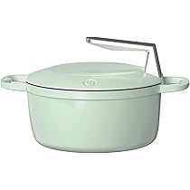 Amazon.co.jp: Taste Plus 鋳物 ホーロー鍋 グリーン 2点セット