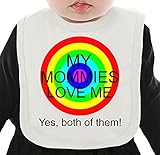 My Mommies Love Me Funny Slogan ネクタイを有する有機ビブ Medium