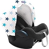 Hoody Replacement Infant Car Seat Hood Blue Stars by Dooky