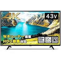 アイリスオーヤマ 43型 4K対応 液晶 テレビ 43インチ ブラック 43UB10P