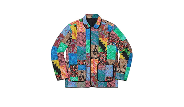 supreme reversible patchwork quilted jacket