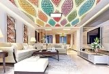 Sproud カスタム 3 D 天井写真抽象葉 3 D の天井は天井 Papel De Parede 300 Cmx 210 Cm の壁画壁紙家の装飾の壁紙