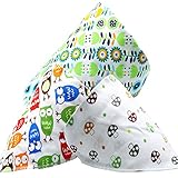 [Jiyaru] 3枚セットベビービブ三角 9色よだれかけ プレゼント前掛け コットン 柔らか 出産祝い