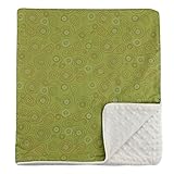 My Blankee Swirls Organic Cotton Lime Green w/ Minky Dot Cream Baby Blanket, 30 X 35 by My Blankee