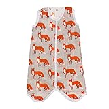 B Blesiya ベビーおくるみ 　赤ちゃん用寝袋　柔らかい寝具　保温　ソフト　全５種類　全２サイズ - 狐, 1-2T