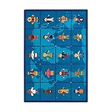 Joy Carpets Kid Essentials Early Childhood Reach Across The World Rug Multicolored 5'4 x 7'8 [並行輸入品]