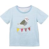 OKIDSO 子供ポロシャツ　女児Tシャツ　ベビー服　　普段着　学校用　夏秋新作　綿100%　半袖　プリント　ブルー　100-140CM オシャレ (140CM, B柄)