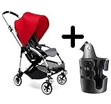 Bugaboo Bee3 Stroller 2015, Aluminum/Red/Grey Melange + Bugaboo Cup Holder by Bugaboo [並行輸入品]