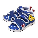 MIKIHOUSE/ミキハウス ダブルラッセルベビーサンダル １６cm,白×ブルー（73）