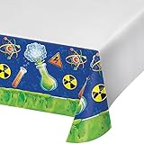 Creative Converting 318143 Border Print Plastic Tablecover 54 x 102 Mad Scientist (2-Pack) [並行輸入品]