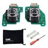 CURE Wii U ゲームパッド Lスティック Rスティック 左右 コントロール 基板 ケーブル2本 ＆ CUREスエードミニポーチ ＆ Y字ドライバー 付き