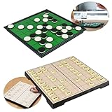 マグネット式ボードゲームセット リバーシ&将棋セット マグネット式 折り畳み ポータブル 駒がズレない 初心者/上級者 旅行