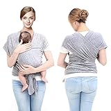 Miracle Baby（ミラクル ベビー）赤ちゃん抱っこひも　ベビーラップ　ベビー スリング キャリア　Baby Sling Carrier　コットン100%　1セット (灰色)