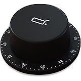 d+ キッチンタイマー マグネット付き (ゼンマイ式) アナログ/電池不要 (最大60分) 回す/簡単操作 (アウトドア) 最大60分
