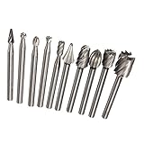 Baosity バールータビット 10点セット HSS製 ロータリーファイル 木工ツール 彫刻機 電動研削 研磨ヘッド
